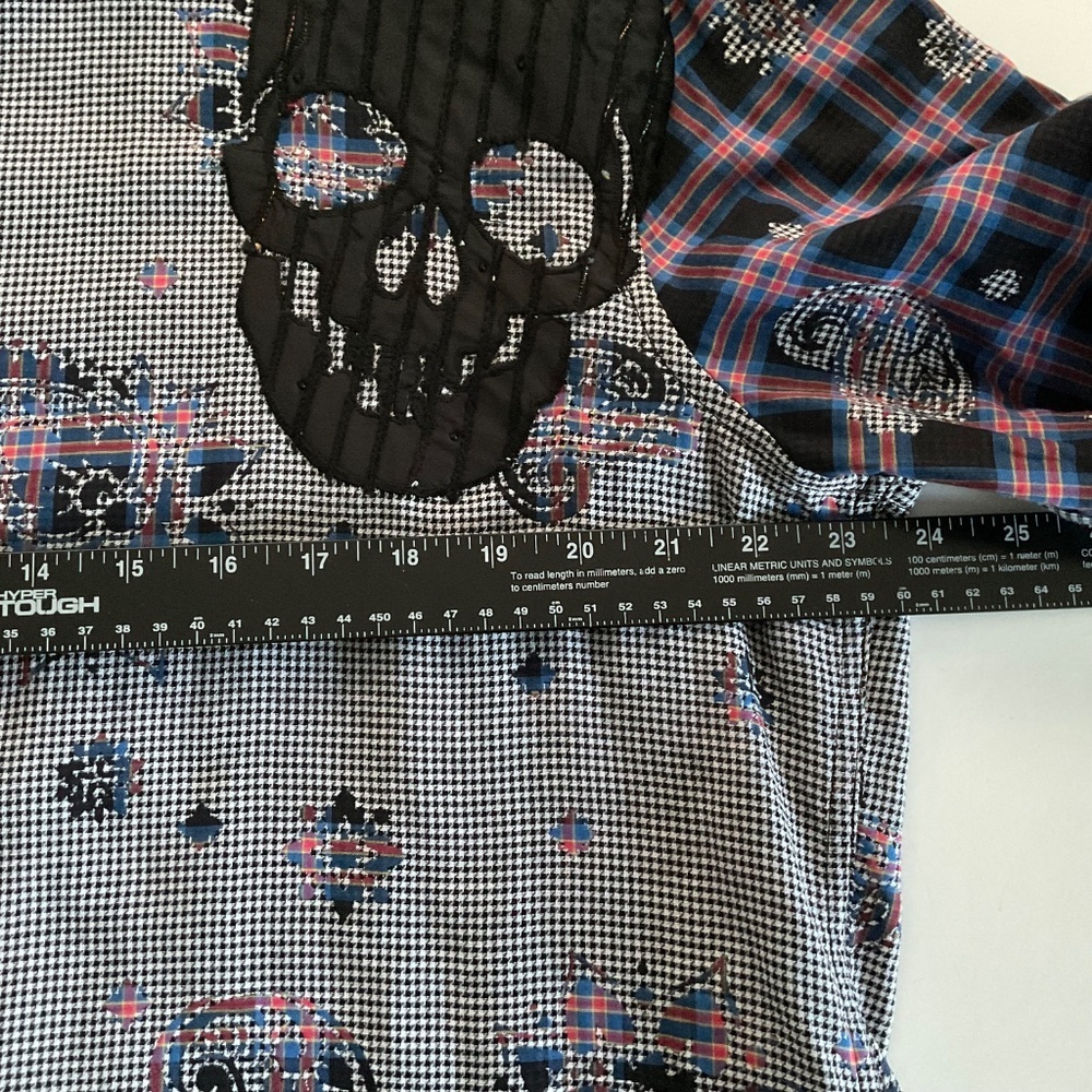 Robert Graham Mens Limited Edition Blues Haven XL Classic Fit Embellished Scull - Picture 5 of 14